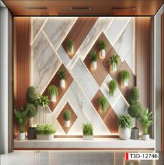 732 - TRANH DÁN TƯỜNG HÀNH LANG LỐI ĐI CẦU THANG - TRANH TRANG TRÍ - TRANH DÁN TƯỜNG TIỂU CẢNH 3D - KIỂU TRANH LIỀN KHỔ| MÃ T3D-12746