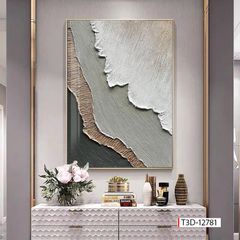 760 - TRANH TREO HÀNH LANG LỐI ĐI - TRANH TRANG TRÍ - TRANH TREO TƯỜNG HIỆN ĐẠI TRỪU TƯỢNG - KIỂU TRANH ĐƠN DỌC | MÃ T3D-12781