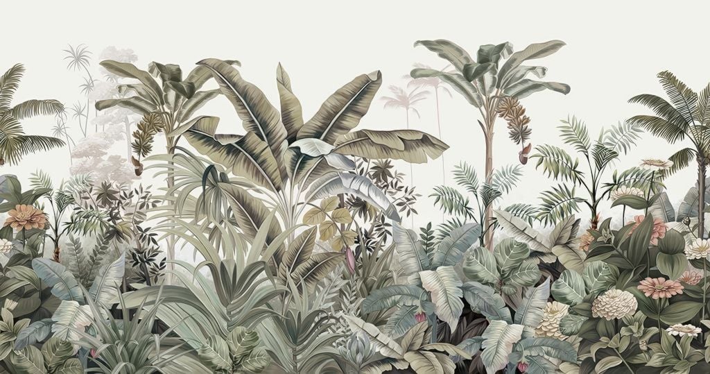 771 - TRANH DÁN TƯỜNG NHÀ HÀNG, KHÁCH SẠN, CAFE - TRANH TRANG TRÍ - TRANH DÁN TƯỜNG TROPICAL - KIỂU TRANH LIỀN KHỔ| MÃ T3D-12809