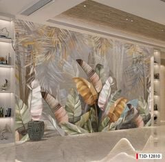 772 - TRANH DÁN TƯỜNG NHÀ HÀNG, KHÁCH SẠN, CAFE - TRANH TRANG TRÍ - TRANH DÁN TƯỜNG TROPICAL - KIỂU TRANH LIỀN KHỔ| MÃ T3D-12810