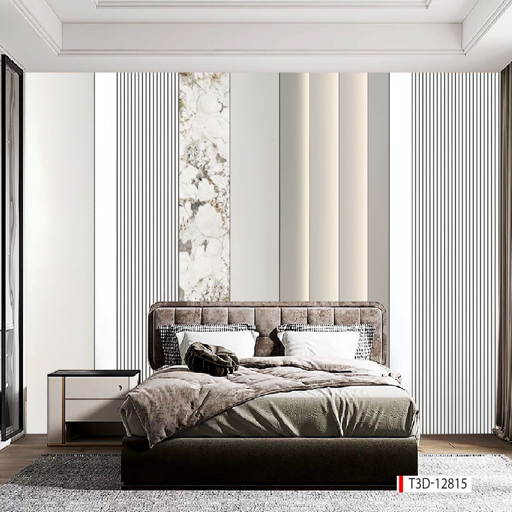 906 - TRANH DÁN TƯỜNG PHÒNG NGỦ - TRANH TRANG TRÍ - TRANH DÁN TƯỜNG HIỆN ĐẠI - KIỂU TRANH LIỀN KHỔ| MÃ T3D-12815