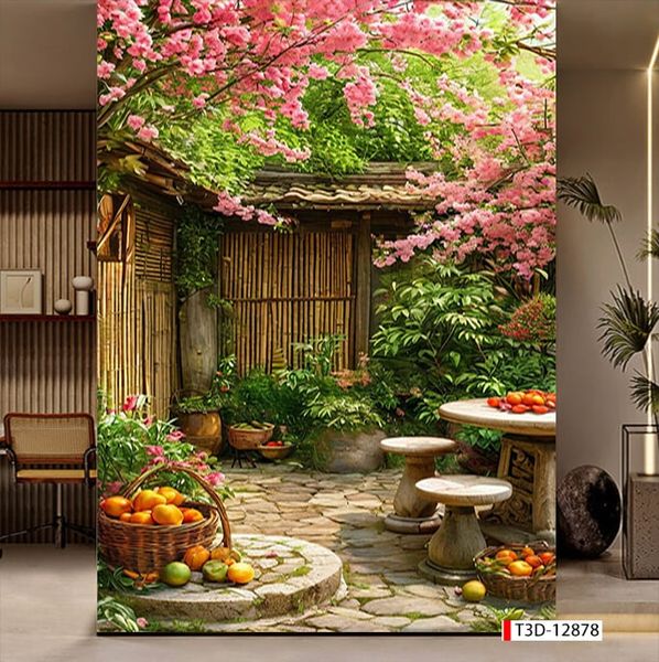 944 - TRANH DÁN TƯỜNG PHÒNG KHÁCH SAU SOFA - TRANH TRANG TRÍ - TRANH DÁN TƯỜNG TIỂU CẢNH 3D - KIỂU TRANH LIỀN KHỔ| MÃ T3D-12878