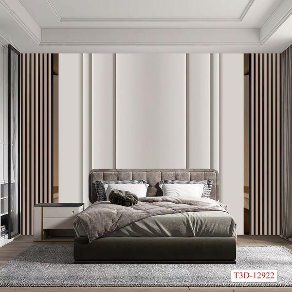 912 - TRANH DÁN TƯỜNG PHÒNG NGỦ - TRANH TRANG TRÍ - TRANH DÁN TƯỜNG HIỆN ĐẠI - KIỂU TRANH LIỀN KHỔ| MÃ T3D-12922