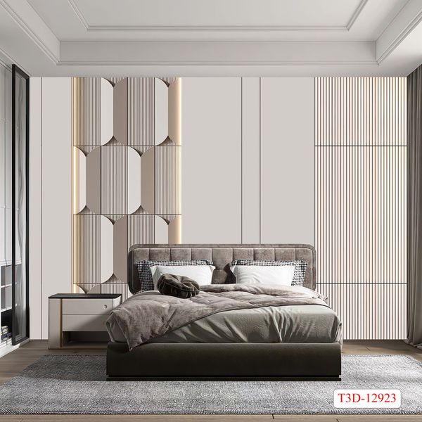 913 - TRANH DÁN TƯỜNG PHÒNG NGỦ - TRANH TRANG TRÍ - TRANH DÁN TƯỜNG HIỆN ĐẠI - KIỂU TRANH LIỀN KHỔ| MÃ T3D-12923