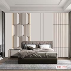 913 - TRANH DÁN TƯỜNG PHÒNG NGỦ - TRANH TRANG TRÍ - TRANH DÁN TƯỜNG HIỆN ĐẠI - KIỂU TRANH LIỀN KHỔ| MÃ T3D-12923