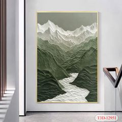 900 - TRANH TREO HÀNH LANG LỐI ĐI - TRANH TRANG TRÍ - TRANH TREO TƯỜNG HIỆN ĐẠI TRỪU TƯỢNG - KIỂU TRANH ĐƠN DỌC | MÃ T3D-12951