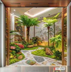 945 - TRANH DÁN TƯỜNG PHÒNG KHÁCH SAU SOFA - TRANH TRANG TRÍ - TRANH DÁN TƯỜNG TIỂU CẢNH 3D - KIỂU TRANH LIỀN KHỔ| MÃ T3D-12992