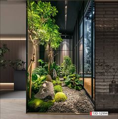 BST174 - TRANH DÁN TƯỜNG PHÒNG KHÁCH SAU SOFA - TRANH TRANG TRÍ - TRANH DÁN TƯỜNG TIỂU CẢNH 3D - KIỂU TRANH LIỀN KHỔ