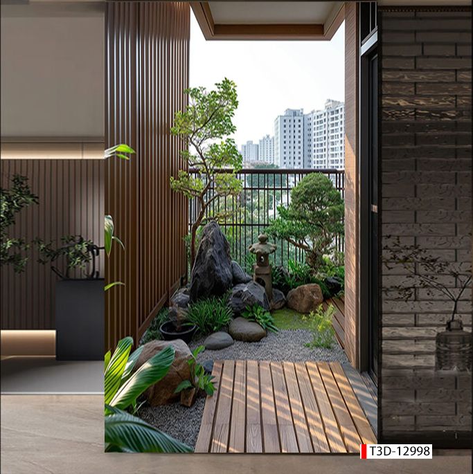 BST174 - TRANH DÁN TƯỜNG PHÒNG KHÁCH SAU SOFA - TRANH TRANG TRÍ - TRANH DÁN TƯỜNG TIỂU CẢNH 3D - KIỂU TRANH LIỀN KHỔ