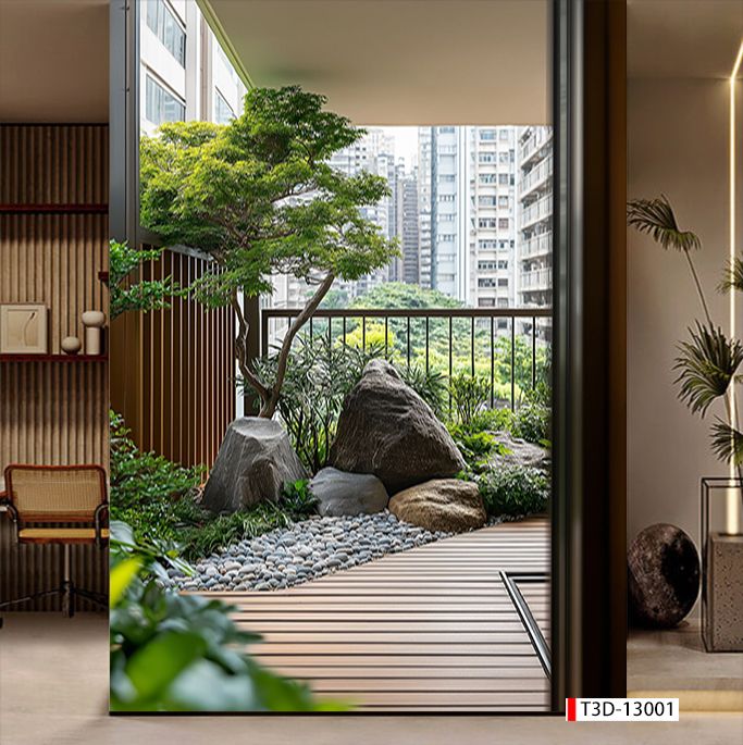BST174 - TRANH DÁN TƯỜNG PHÒNG KHÁCH SAU SOFA - TRANH TRANG TRÍ - TRANH DÁN TƯỜNG TIỂU CẢNH 3D - KIỂU TRANH LIỀN KHỔ