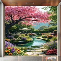 955 - TRANH DÁN TƯỜNG PHÒNG KHÁCH SAU SOFA - TRANH TRANG TRÍ - TRANH DÁN TƯỜNG TIỂU CẢNH 3D - KIỂU TRANH LIỀN KHỔ| MÃ T3D-13003