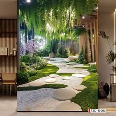 957 - TRANH DÁN TƯỜNG PHÒNG KHÁCH SAU SOFA - TRANH TRANG TRÍ - TRANH DÁN TƯỜNG TIỂU CẢNH 3D - KIỂU TRANH LIỀN KHỔ| MÃ T3D-13005