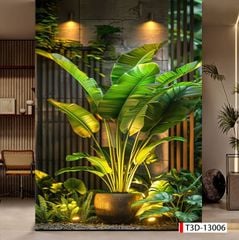 958 - TRANH DÁN TƯỜNG PHÒNG KHÁCH SAU SOFA - TRANH TRANG TRÍ - TRANH DÁN TƯỜNG TIỂU CẢNH 3D - KIỂU TRANH LIỀN KHỔ| MÃ T3D-13006