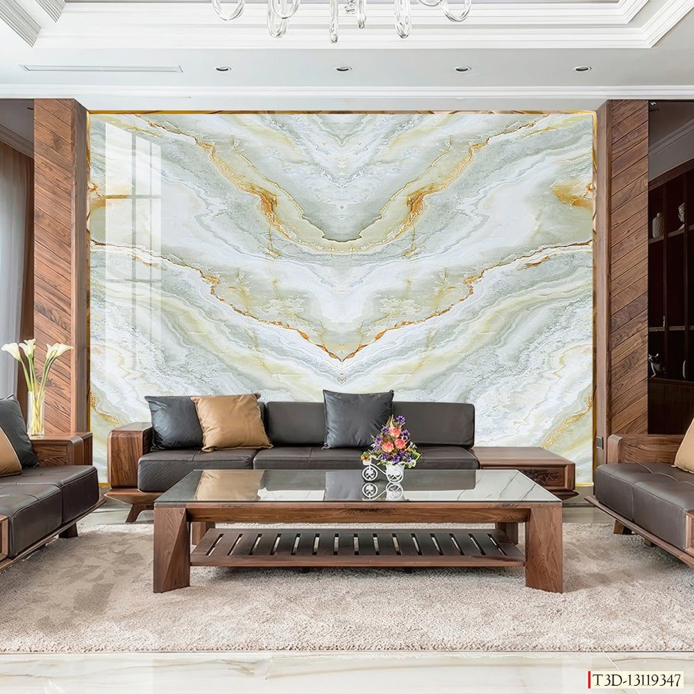 TRANH PVC ỐP TƯỜNG  - TRANH VÂN ĐÁ ĐỐI XỨNG | T3D-13119347