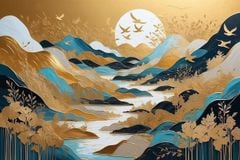622 - TRANH DÁN TƯỜNG PHÒNG KHÁCH - TRANH TRANG TRÍ - TRANH DÁN TƯỜNG HIỆN ĐẠI - KIỂU TRANH LIỀN KHỔ| MÃ T3D-154001877