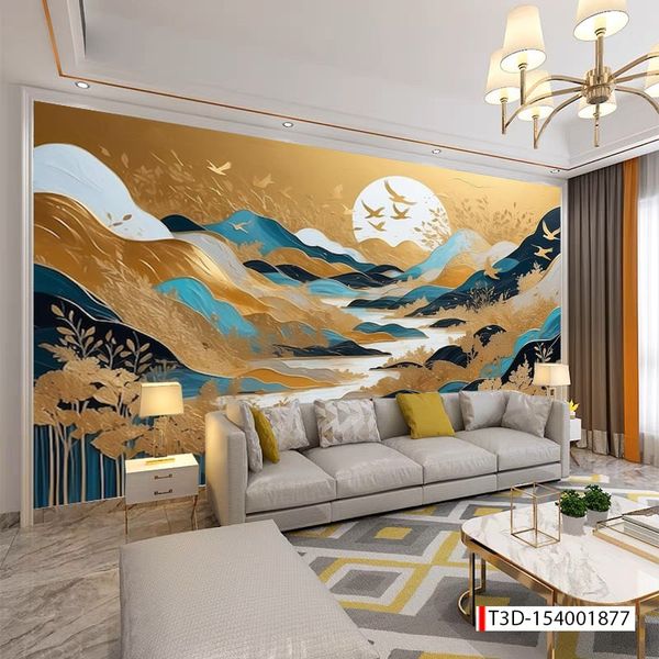 622 - TRANH DÁN TƯỜNG PHÒNG KHÁCH - TRANH TRANG TRÍ - TRANH DÁN TƯỜNG HIỆN ĐẠI - KIỂU TRANH LIỀN KHỔ| MÃ T3D-154001877