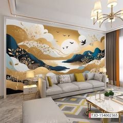 626 - TRANH DÁN TƯỜNG PHÒNG KHÁCH - TRANH TRANG TRÍ - TRANH DÁN TƯỜNG HIỆN ĐẠI - KIỂU TRANH LIỀN KHỔ| MÃ  T3D-154002365