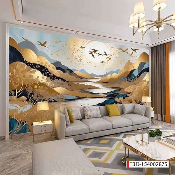 627 - TRANH DÁN TƯỜNG PHÒNG KHÁCH - TRANH TRANG TRÍ - TRANH DÁN TƯỜNG HIỆN ĐẠI - KIỂU TRANH LIỀN KHỔ| MÃ  T3D-154002875