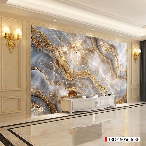 170 TẤM PVC ỐP TƯỜNG - TRANG TRÍ PHÒNG KHÁCH, VÁCH TIVI - TRANH VÂN MÂY, THẠCH ANH | MÃ T3D-160564636 TB
