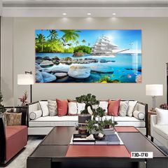 TRANH TREO TƯỜNG PHÒNG KHÁCH - TRANH THUẬN BUỒM XUÔI GIÓ KHỔ LỚN | MÃ T3D-1710