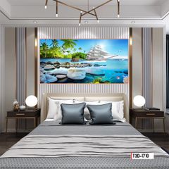 TRANH TREO TƯỜNG PHÒNG KHÁCH - TRANH THUẬN BUỒM XUÔI GIÓ KHỔ LỚN | MÃ T3D-1710