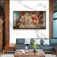 TRANH TREO TƯỜNG PHÒNG KHÁCH - TRANH HOA VẼ TAY | MÃ T3D-1717
