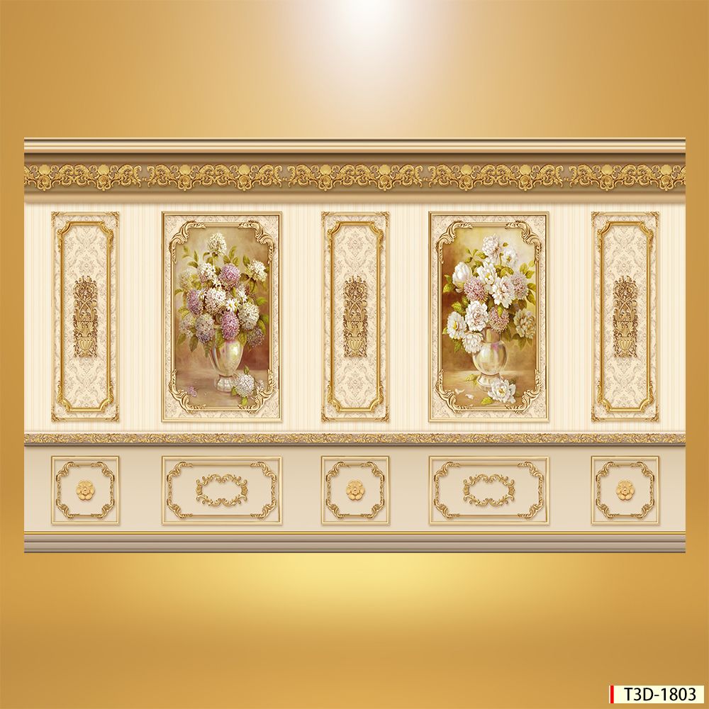 TRANH VẢI DÁN TƯỜNG 3D PHÒNG NGỦ - TRANH VẢI TÂN CỔ ĐIỂN | MÃ T3D-1803