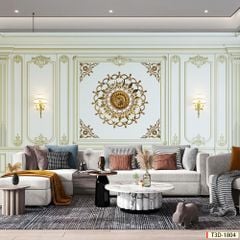 TRANH VẢI DÁN TƯỜNG 3D PHÒNG NGỦ - TRANH VẢI TÂN CỔ ĐIỂN | MÃ T3D-1804