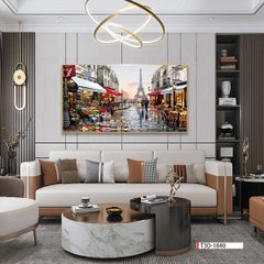 TRANH TREO TƯỜNG PHÒNG KHÁCH - TRANH PHONG CẢNH CHÂU ÂU CỔ ĐIỂN - KHỔ LỚN | MÃ T3D-1840
