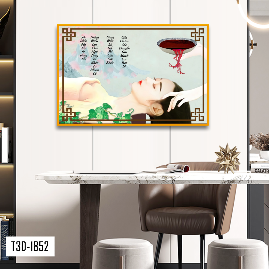 TRANH TREO TƯỜNG KHUNG HỢP KIM - TRANH SPA - MÃ T3D-1852