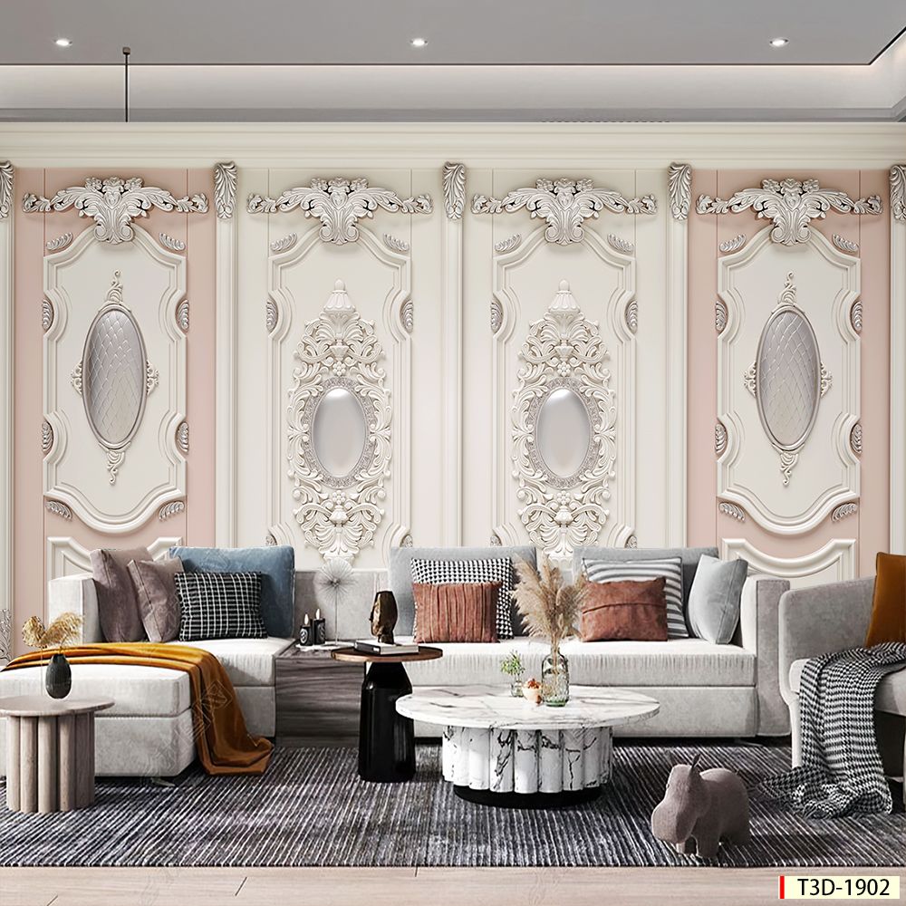 TRANH VẢI DÁN TƯỜNG 3D PHÒNG NGỦ - TRANH VẢI TÂN CỔ ĐIỂN | MÃ T3D-1902