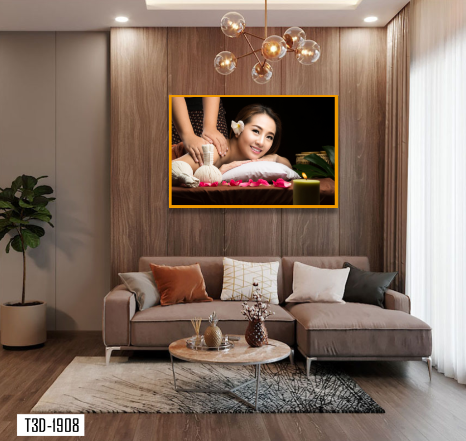 TRANH TREO TƯỜNG KHUNG HỢP KIM - TRANH SPA - MÃ T3D-1908