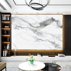 BST34 - TRANH PVC ỐP TƯỜNG - TRANG TRÍ PHÒNG KHÁCH, LỄ TÂN, NAHF THÔNG TẦNG - TRANH VÂN ĐÁ TRẮNG, VÂN MÂY - KHỔ LỚN