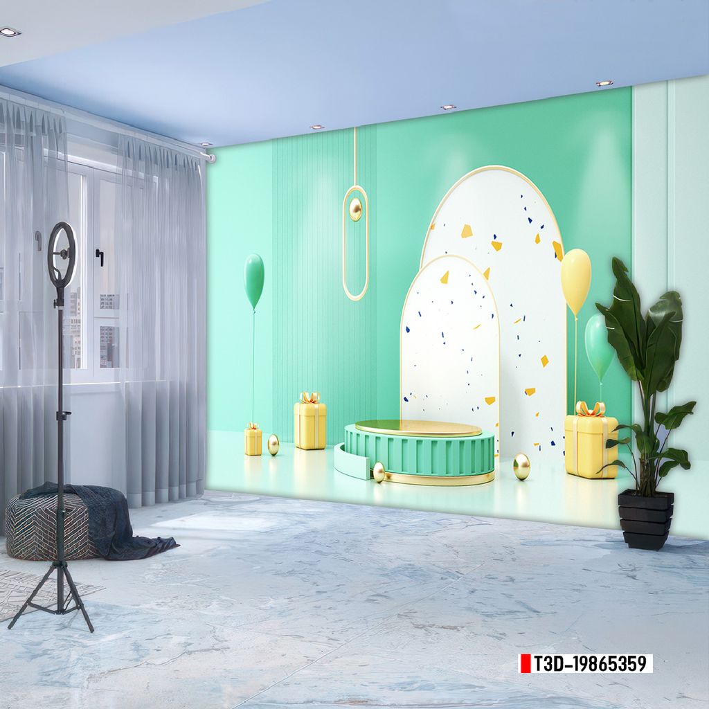 TRANH VẢI DÁN TƯỜNG 3D - TRANH VẢI HIỆN ĐẠI - TRANG TRÍ SHOP THỜI TRANG - PHONG CÁCH MORANDI | MÃ T3D-19865359