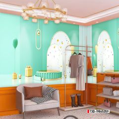 TRANH VẢI DÁN TƯỜNG 3D - TRANH VẢI HIỆN ĐẠI - TRANG TRÍ SHOP THỜI TRANG - PHONG CÁCH MORANDI | MÃ T3D-19865359