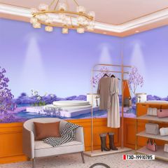 TRANH VẢI DÁN TƯỜNG 3D - TRANH VẢI HIỆN ĐẠI - TRANG TRÍ SHOP THỜI TRANG - PHONG CÁCH MORANDI  | MÃ T3D-19910785