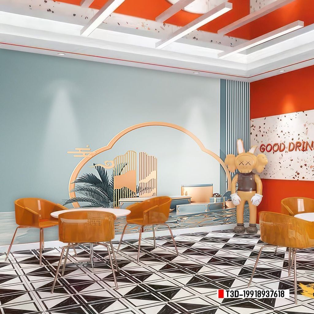 TRANH VẢI DÁN TƯỜNG 3D - TRANH VẢI HIỆN ĐẠI - TRANG TRÍ SHOP THỜI TRANG - PHONG CÁCH MORANDI | MÃ T3D-19918937618