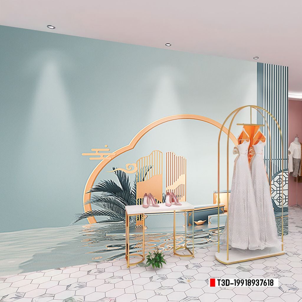 TRANH VẢI DÁN TƯỜNG 3D - TRANH VẢI HIỆN ĐẠI - TRANG TRÍ SHOP THỜI TRANG - PHONG CÁCH MORANDI | MÃ T3D-19918937618