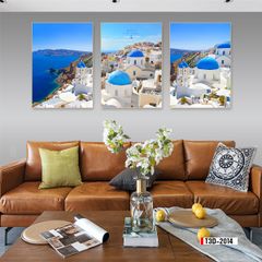 TRANH TREO TƯỜNG PHÒNG ĂN - PHÒNG KHÁCH - TRANH PHONG CẢNH GHÉP BỘ 3 BỨC | MÃ T3D-2014