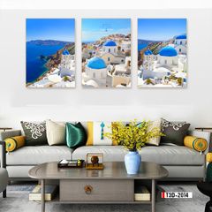 TRANH TREO TƯỜNG PHÒNG ĂN - PHÒNG KHÁCH - TRANH PHONG CẢNH GHÉP BỘ 3 BỨC | MÃ T3D-2014