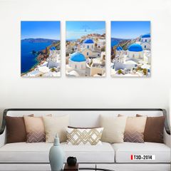 TRANH TREO TƯỜNG PHÒNG ĂN - PHÒNG KHÁCH - TRANH PHONG CẢNH GHÉP BỘ 3 BỨC | MÃ T3D-2014