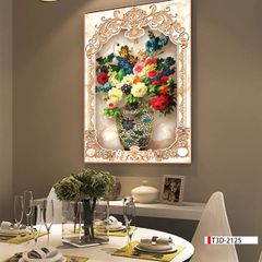 TRANH TREO TƯỜNG - TRANG TRÍ PHÒNG ĂN - PHÒNG NGỦ - CHỦ ĐỀ HOA 3D | MÃ T3D-2125