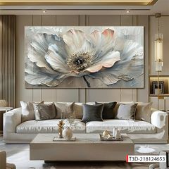 677 - TRANH TREO PHÒNG PHÒNG KHÁCH HIỆN ĐẠI - TRANH TRANG TRÍ - TRANH TREO TƯỜNG HOA BÌNH HOA - KIỂU TRANH LIỀN KHỔ | MÃ T3D-218124653
