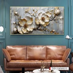 315 - TRANH TREO TƯỜNG PHÒNG KHÁCH HIỆN ĐẠI SANG TRỌNG -TRANH HOA, BÌNH HOA 3D | MÃ TRANH  T3D-218589215