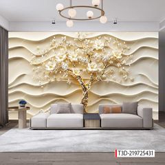 207 TRANH DÁN TƯỜNG 3D -TRANH DÁN PHÒNG NGỦ HOA 3D- TRANH DÁN PHÒNG KHÁCH SAU SOFA | MÃ TRANH T3D-219725431