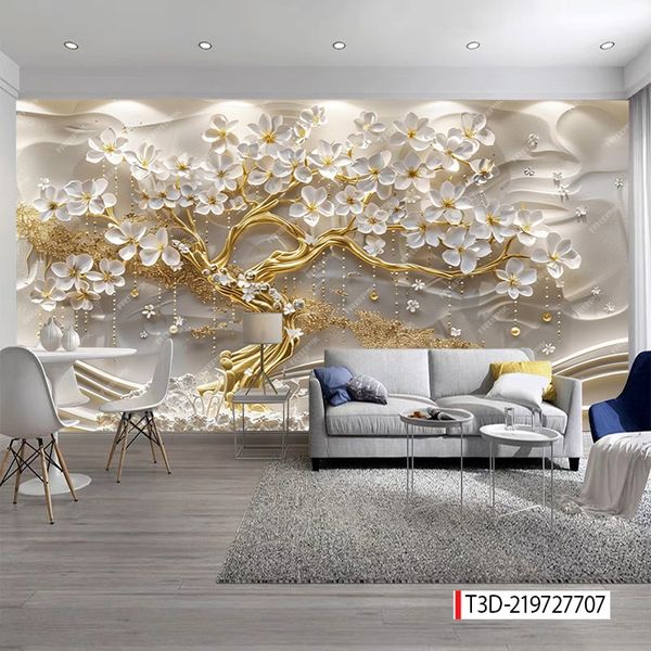 208 TRANH DÁN TƯỜNG 3D -TRANH DÁN PHÒNG NGỦ HOA 3D- TRANH DÁN PHÒNG KHÁCH SAU SOFA | MÃ TRANH T3D-219727707