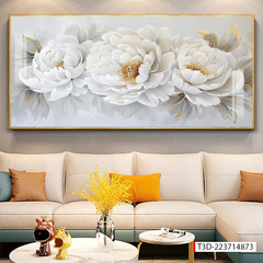 327 - TRANH TREO TƯỜNG PHÒNG KHÁCH HIỆN ĐẠI SANG TRỌNG -TRANH HOA, BÌNH HOA 3D | MÃ TRANH T3D-223714873