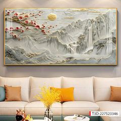 430 - TRANH TREO PHÒNG KHÁCH HIỆN ĐẠI - TRANH TRANG TRÍ - TRANH TREO TƯỜNG PHONG CẢNH - KIỂU TRANH LIỀN KHỔ | MÃ T3D-227523346