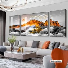 TRANH TREO TƯỜNG PHÒNG KHÁCH - TRANH PHONG CẢNH GHÉP BỘ 3 BỨC | MÃ T3D-24076570