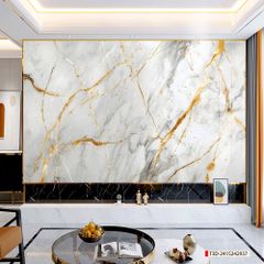 423 - TRANH VÂN ĐÁ HIỆN ĐẠI KẾT HỢP - TẤM ỐP TRANG TRÍ PHÒNG KHÁCH, VÁCH TIVI - TẤM ỐP VÂN ĐÁ CẨM THẠCH  | MÃ T3D-2415242937